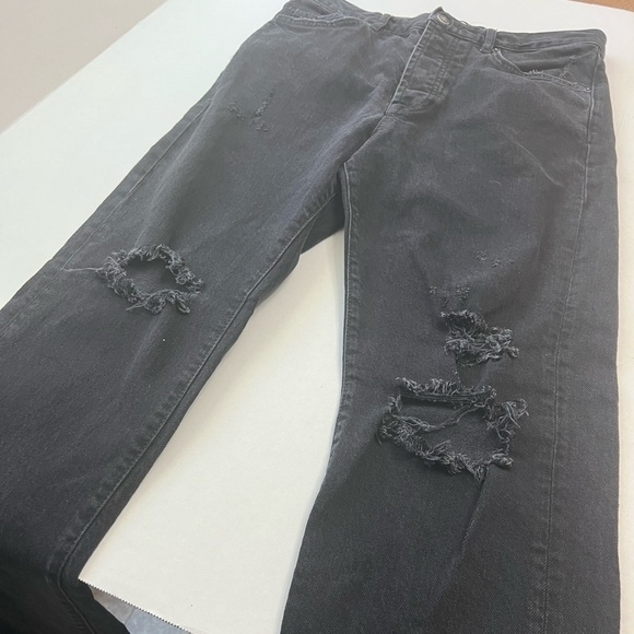 Free People High Rise Bren Boyfriend Distressed Jeans - Picture 5 of 8